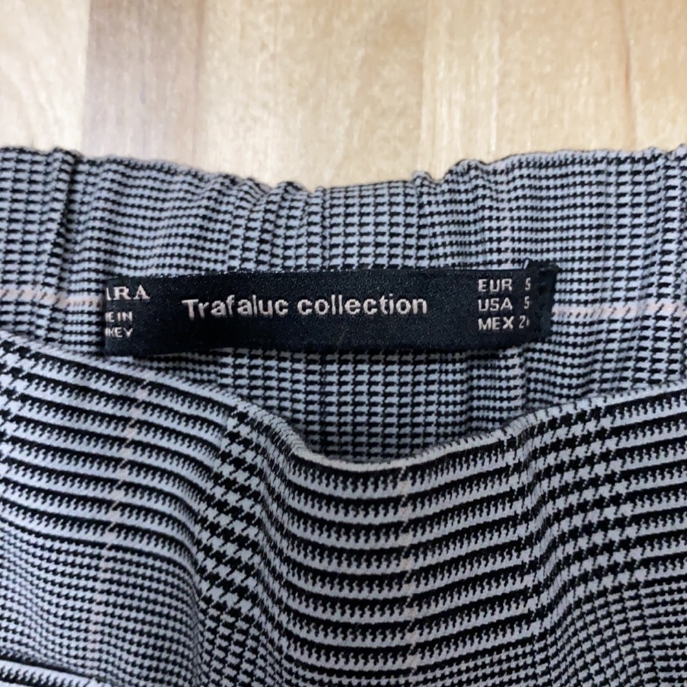 Zara, trafaluc collec pink plaid, black stripe